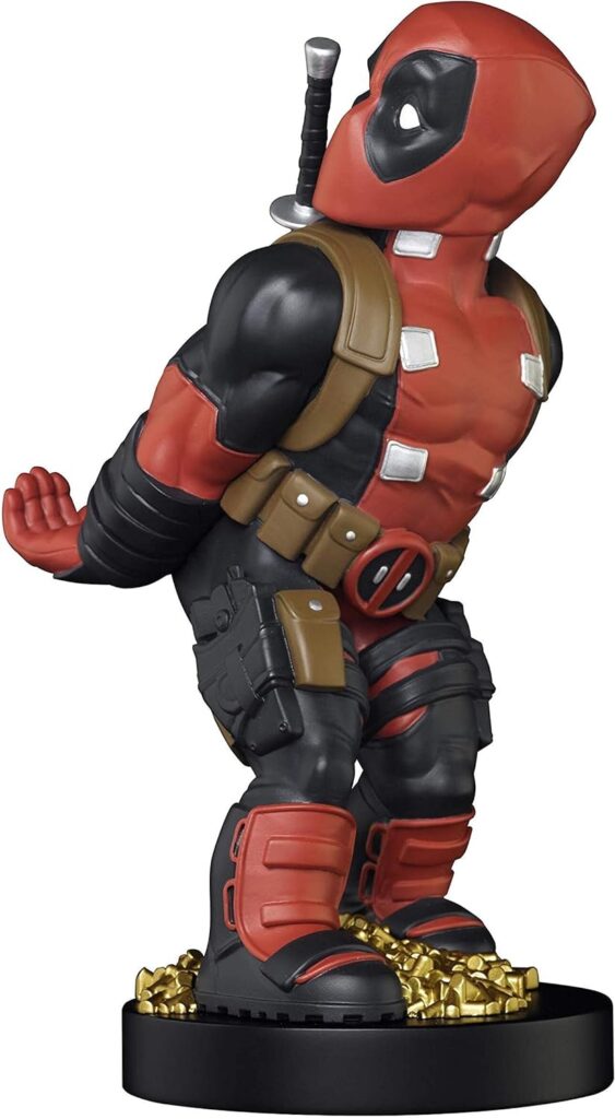 Read more about the article Exquisite Gaming: Marvel: Deadpool Rear View – Original Mobile Phone & Gaming Controller Holder, Device Stand, Cable Guys, Licensed Figure Red