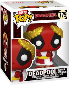 Funko-Bitty-Pop!-Deadpool-Mini-Collectible-Toys-4-Pack-Dinopool-Deadpool-(Barista)-Deadpool-(Roman-Senator)-&-Mystery-Chase-Figure-(Styles-May-Vary)