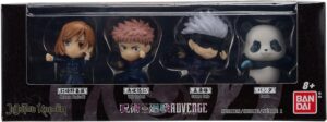 Bandai-Namco-Jujutsu-Kaisen-Nobara-Kugisaki,-Yuji-Itadori,-Satoru-Gojo,-and-Panda,-Adverge-Figure-Box-(Set-B)